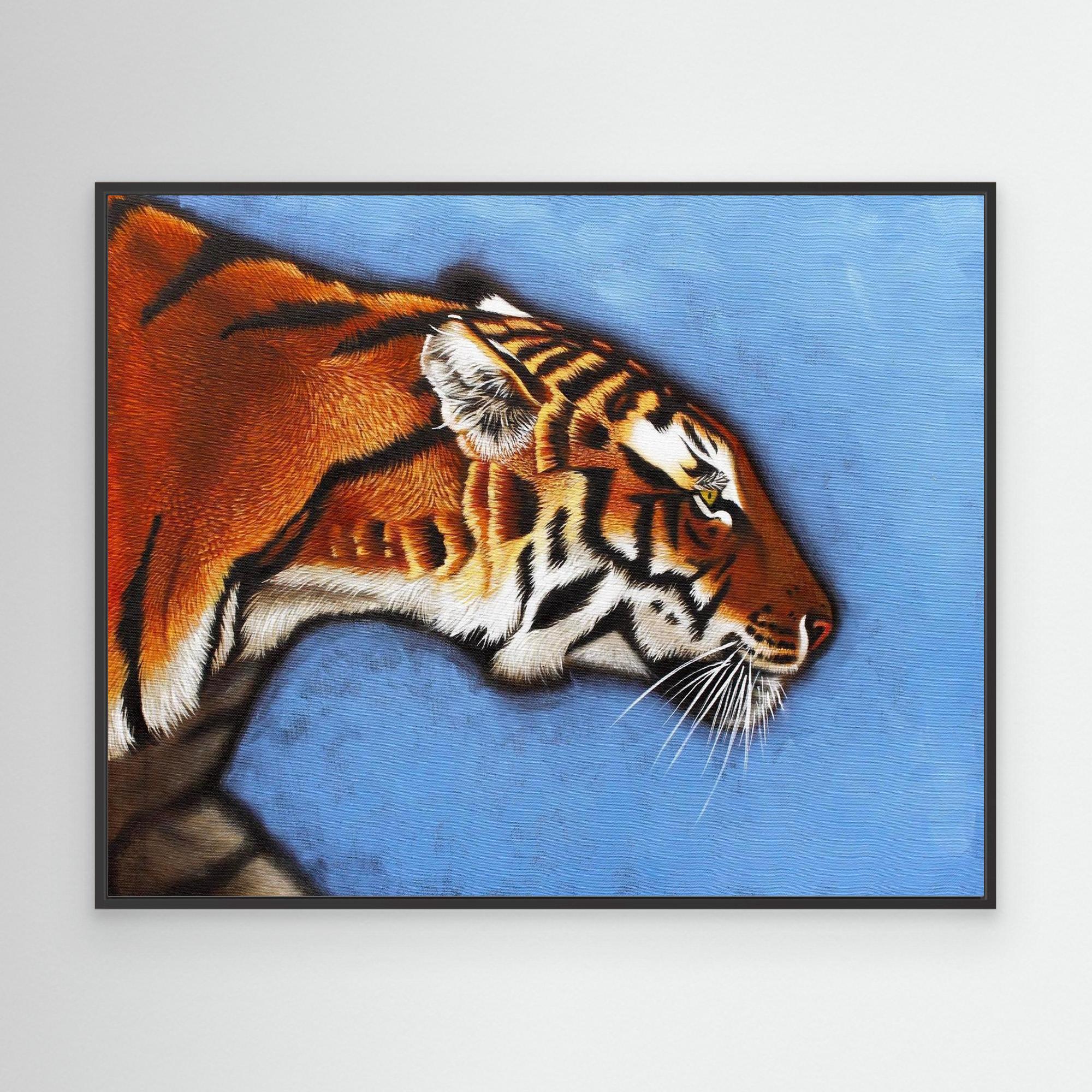 “Tiger Blue” Canvas Print - Stazzy 2020